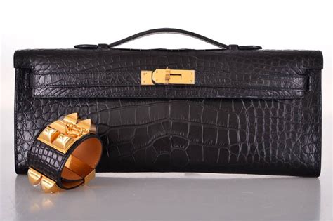 hermes black crocodile clutch|6 hermes clutch.